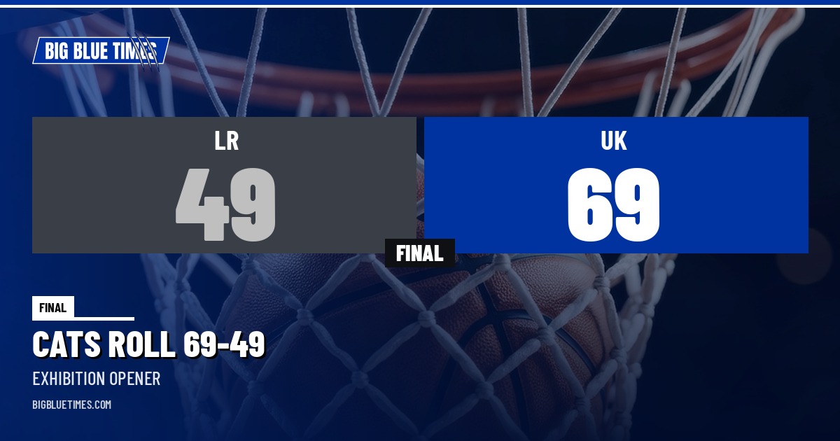 FINAL: Cats Roll Little Rock 69-49 as Momcilovic Lights Up Rupp in the Exhibition Opener | Big Blue Times card