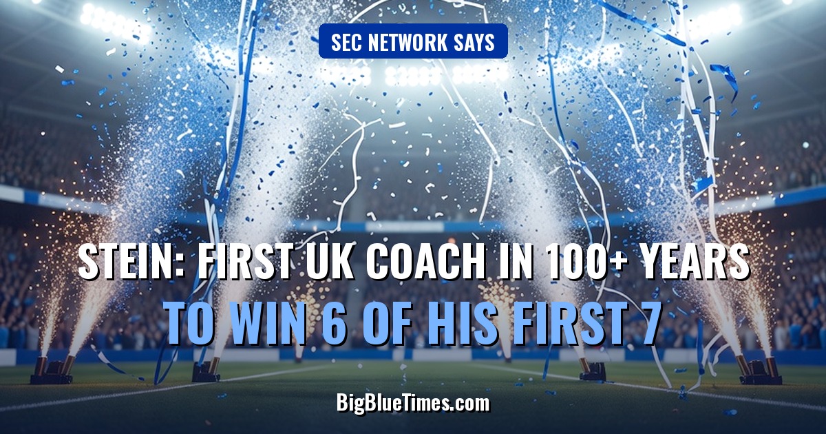 Will Stein Is the First Kentucky Coach in 100+ Years to Win 6 of His First 7 | Big Blue Times card