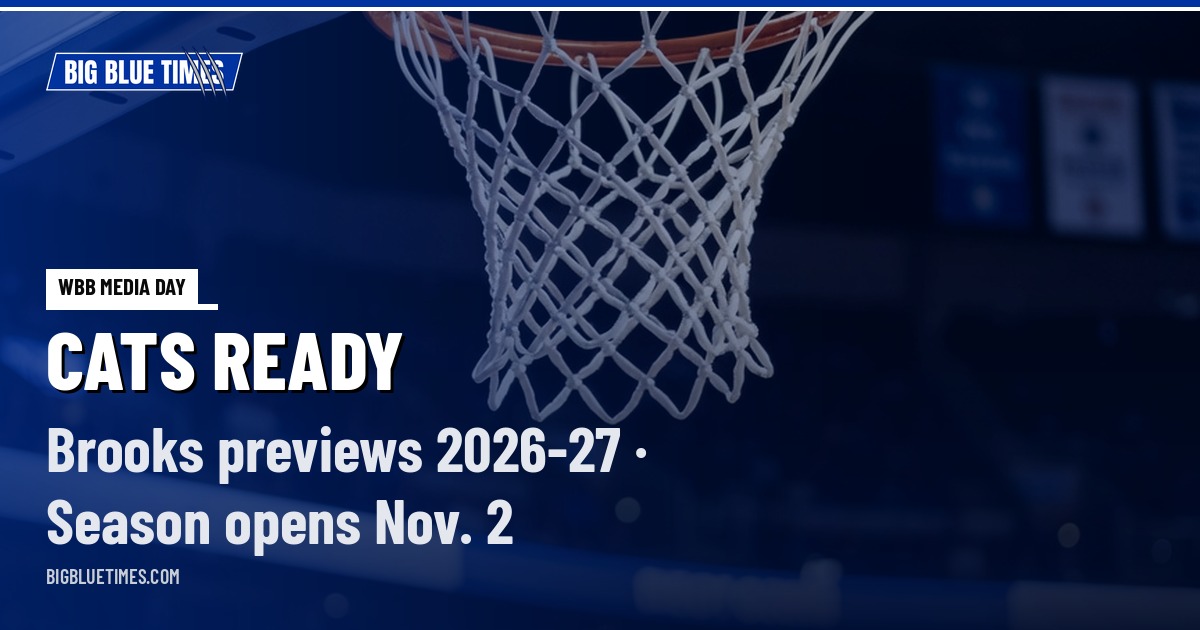 Kenny Brooks on Media Day: No. 14 Kentucky WBB Previews 2026-27 | Big Blue Times card