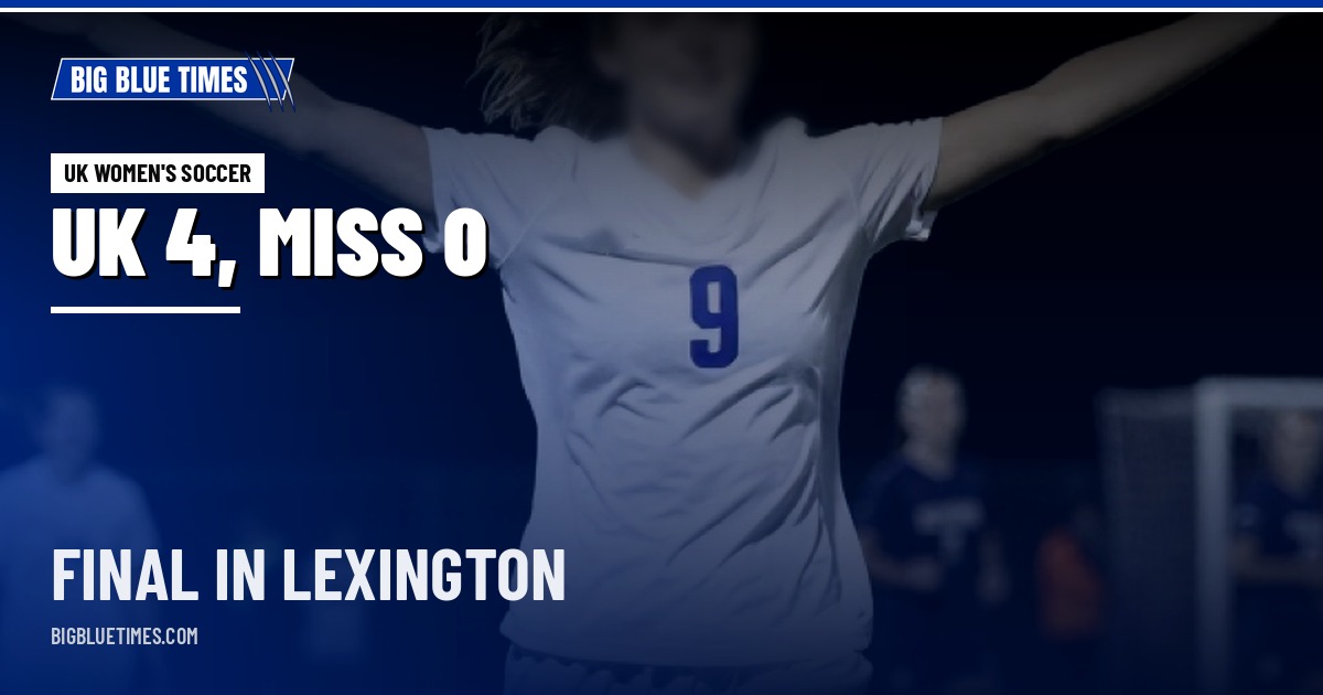 Kentucky Women's Soccer Blanks Ole Miss 4-0 at the Bell Soccer Complex | Big Blue Times card