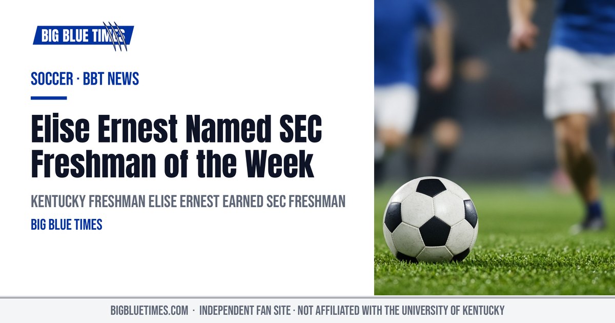 Elise Ernest Named SEC Freshman of the Week | Big Blue Times card