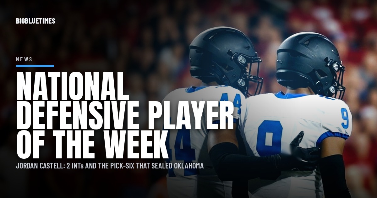 Jordan Castell Goes National: Kentucky Safety Named Nagurski Defensive Player of the Week | Big Blue Times card
