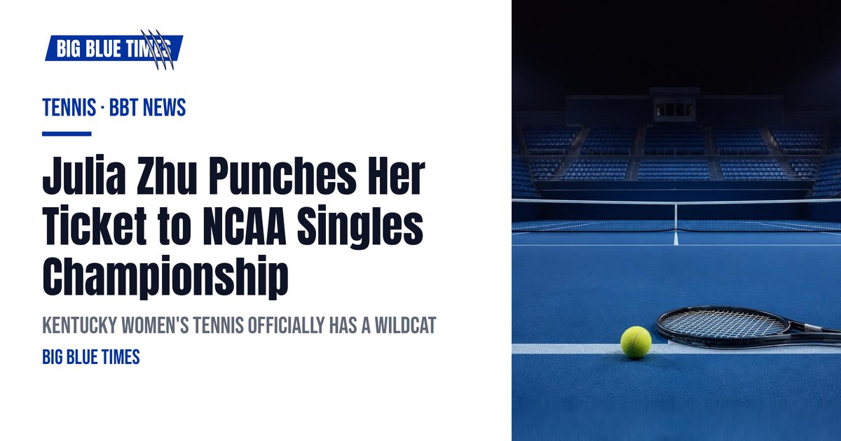 Julia Zhu Punches Her Ticket to NCAA Singles Championship | Big Blue Times card