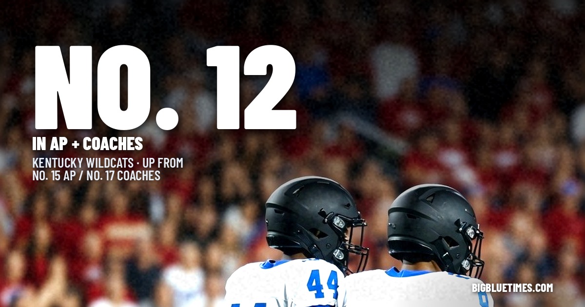 Kentucky Is No. 12 in Both the AP and Coaches Polls After Oklahoma Win | Big Blue Times card