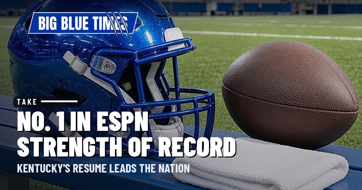 No. 1 in the Nation: Kentucky Owns the Best Résumé in College Football, Per ESPN