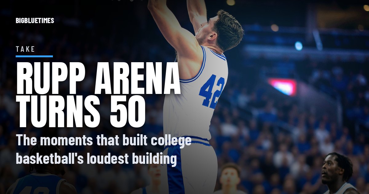 Rupp Arena Turns 50: The Moments That Built College Basketball's Loudest Building | Big Blue Times card
