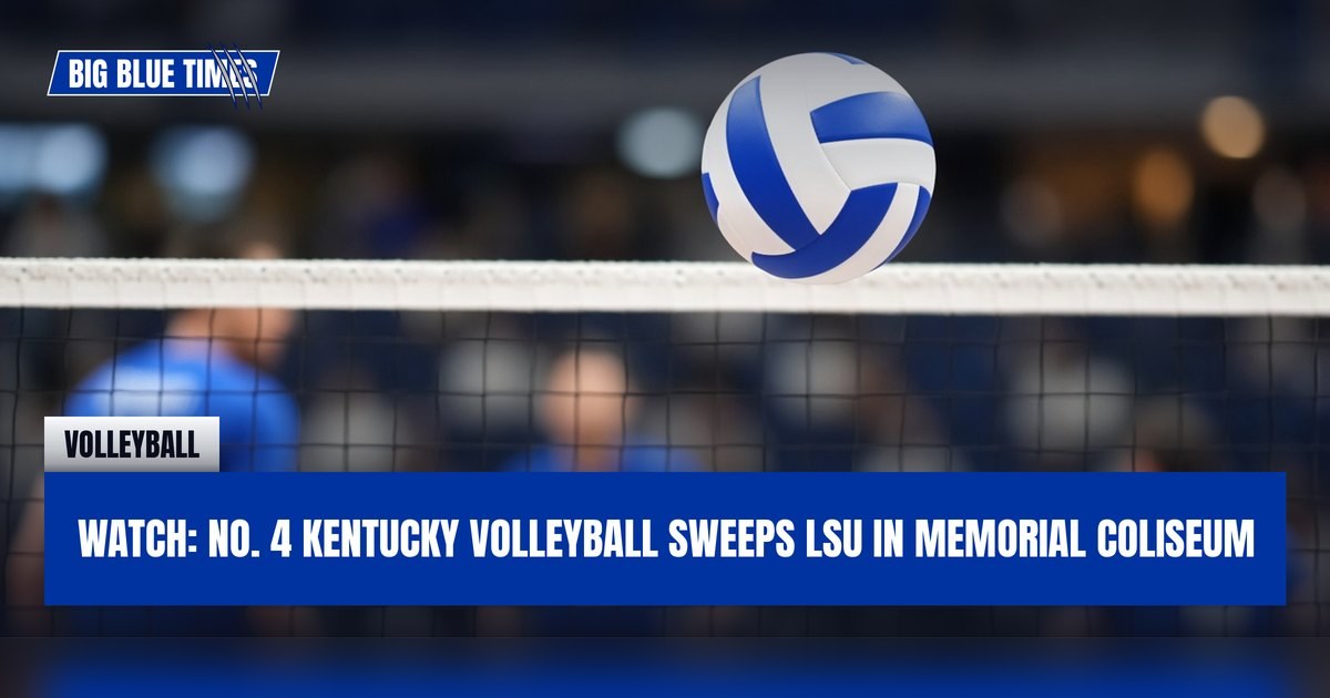 Watch: No. 4 Kentucky Volleyball Sweeps LSU in Memorial Coliseum | Big Blue Times card