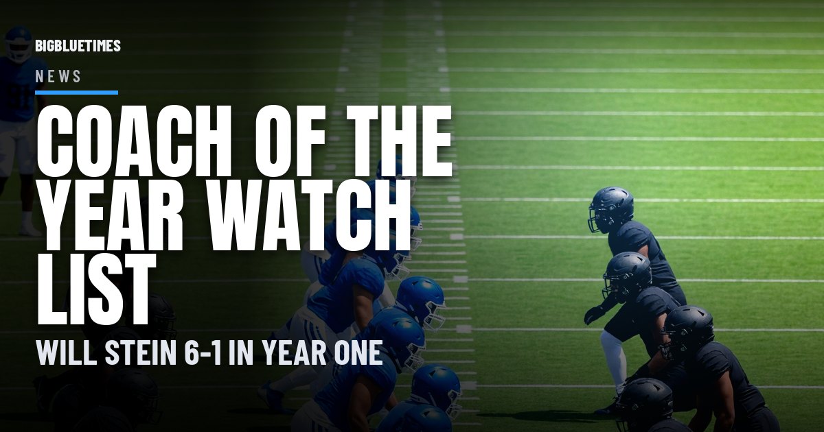 Will Stein Named to Bear Bryant National Coach of the Year Watch List