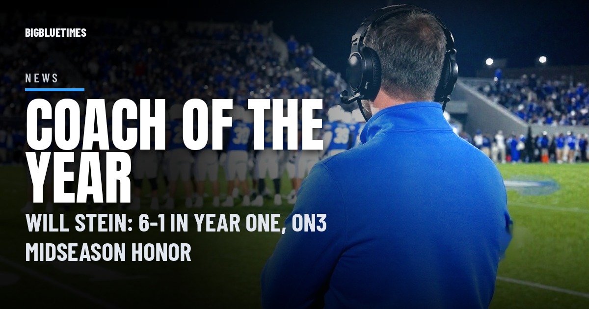 Will Stein Named On3 Midseason Coach of the Year, Lance Heard First-Team All-American | Big Blue Times card